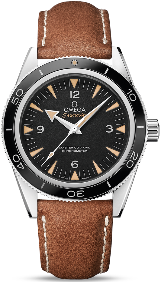 SEAMASTER 300 MASTER CO AXIAL AUTOMATIC 41MM STEEL BLACK LEATHER