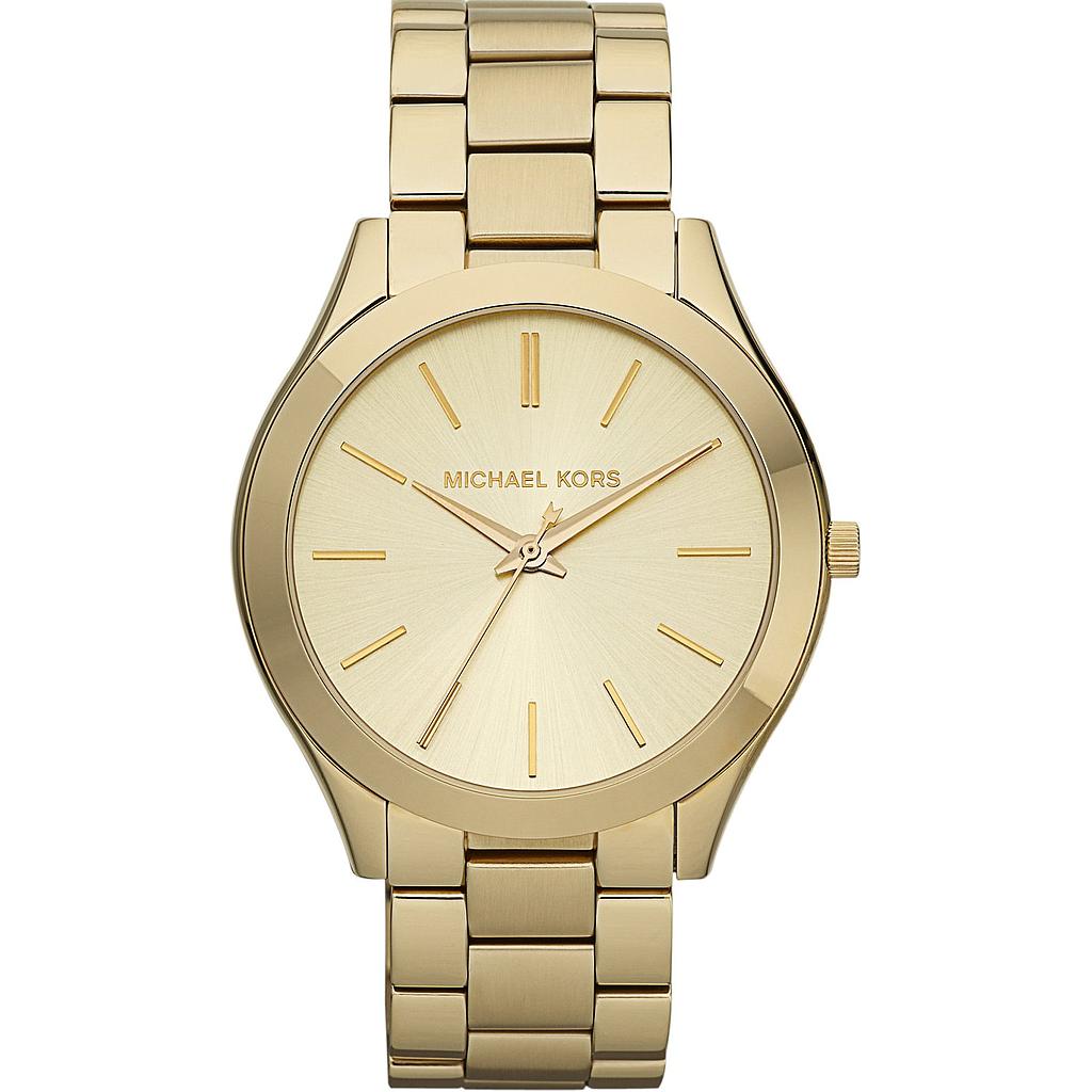 SLIM RUNWAY QUARTZ 42MM STEEL & PVD CHAMPAGNE STEEL & PVD