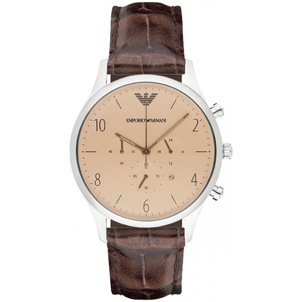 BETA CHRONOGRAPH QUARTZ 43MM STEEL CHAMPAGNE LEATHER