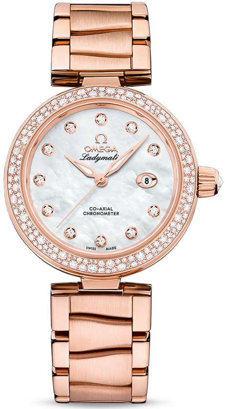 DE VILLE LADYMATIC AUTOMATIC 34MM ROSE GOLD MOTHER OF PEARL ROSE GOLD