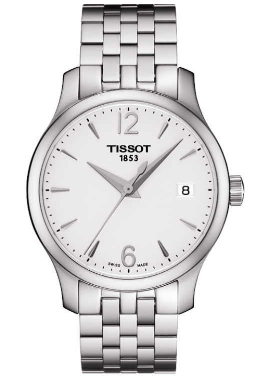 T-CLASSIC TRADITION LADY QUARTZ 33MM STEEL WHITE STEEL