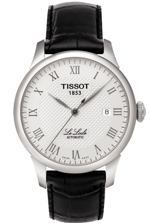 T-CLASSIC LE LOCLE AUTOMATIC 39,3MM STEEL SILVER CROCODRILE