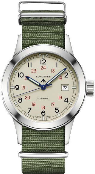 HERITAGE MILITARY AUTOMATIC 40MM STEEL SILVER TEXTILE