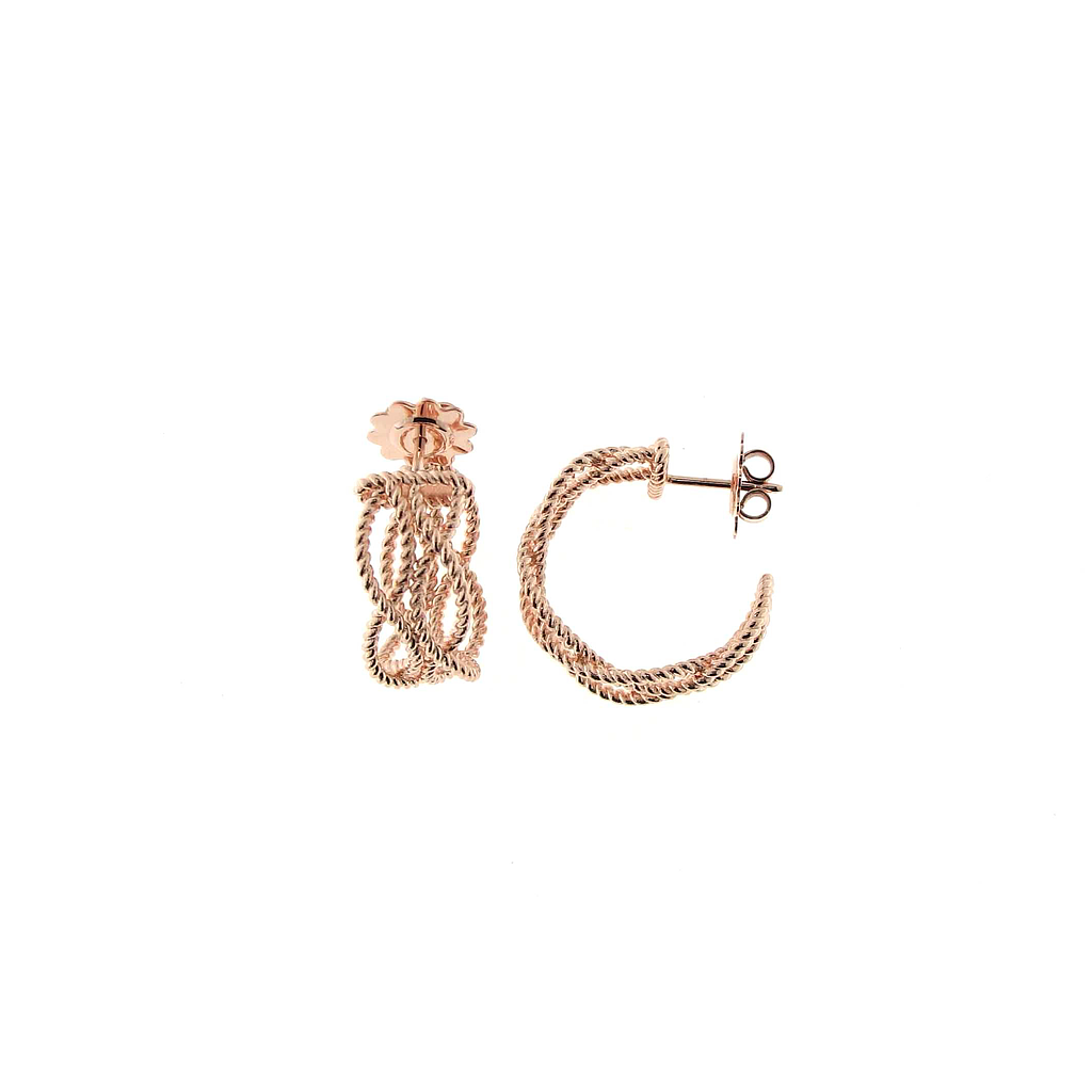 ROBERTO COIN NEW BAROCCO EARRINGS 10.96 18K ROSE GOLD