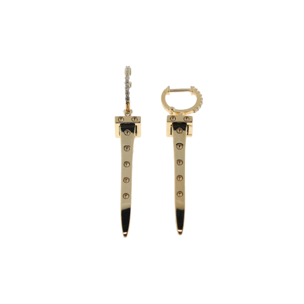 ROBERTO COIN POIS MOI EARRINGS 8.21 18K YELLOW GOLD