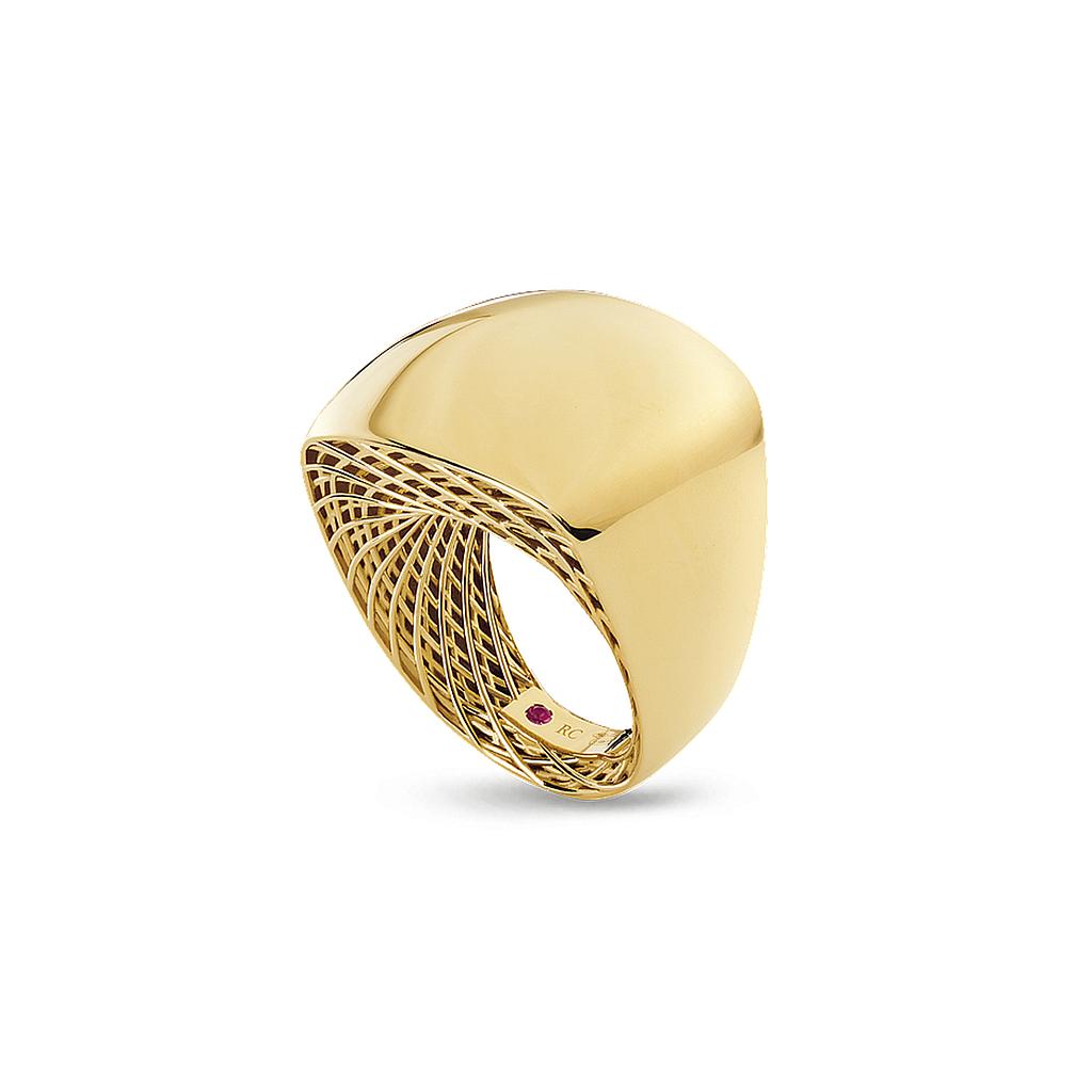 ROBERTO COIN GOLDEN GATE RING 12.32 18K YELLOW GOLD 13