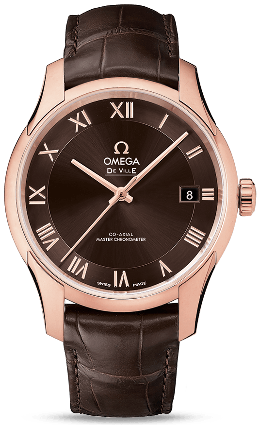 DE VILLE CO AXIAL MASTER CHRONOMETER CALIBRE 8901 AUTOMATIC 41,5MM ROSE GOLD BROWN LEATHER