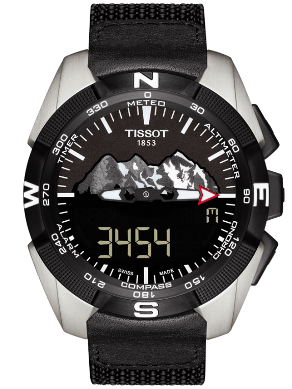 T-TOUCH SOLAR EXPERT JUNGFRAUBAHN QUARTZ 45MM TITANIUM / PVD BLACK SYNTHETIC