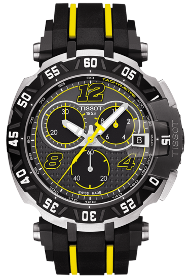 T-SPORT T-RACE QUARTZ THOMAS LUTHI QUARTZ 43MM STEEL & PVD BLACK RUBBER