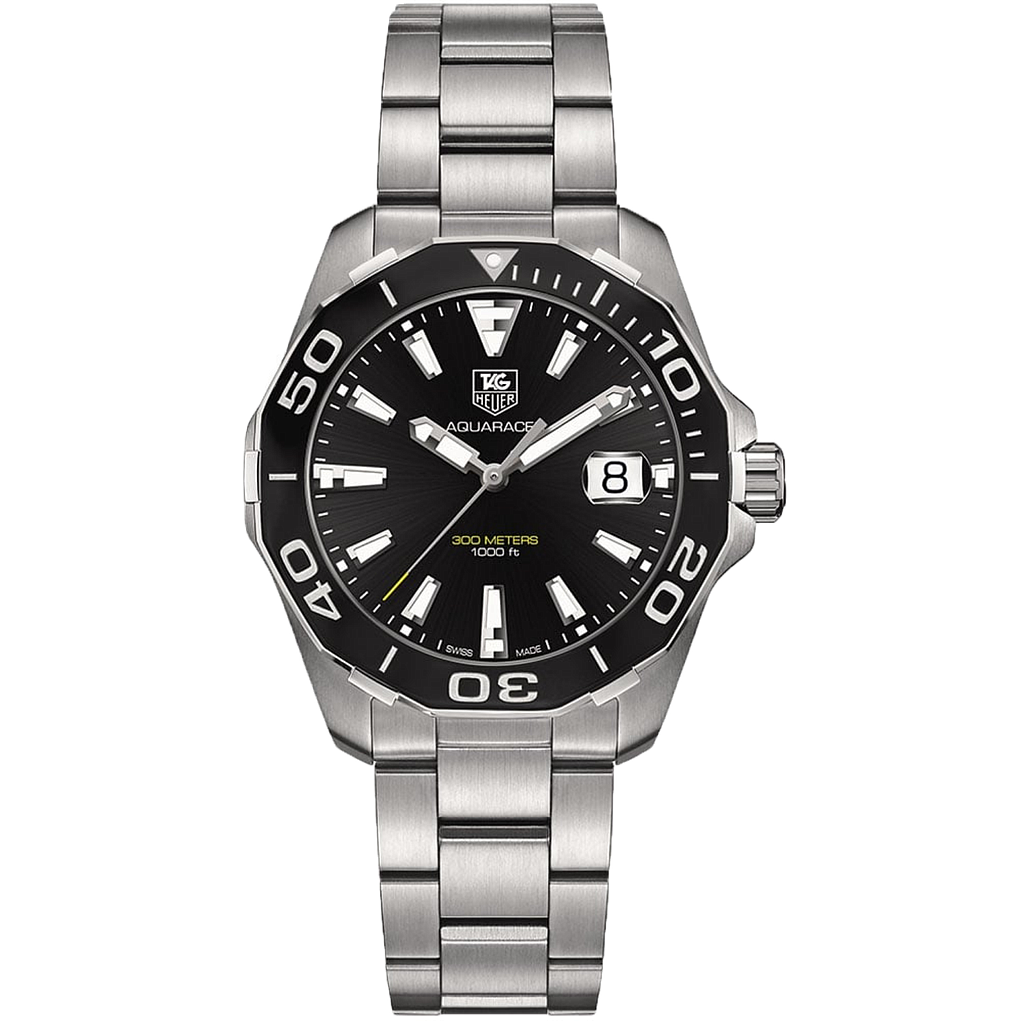 AQUARACER 300M QUARTZ QUARTZ 41MM STEEL BLACK STEEL