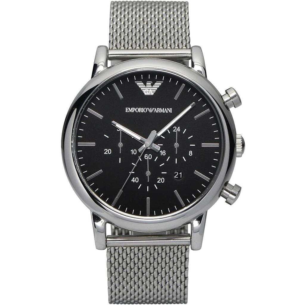 LUIGI QUARTZ 46MM STEEL BLACK STEEL