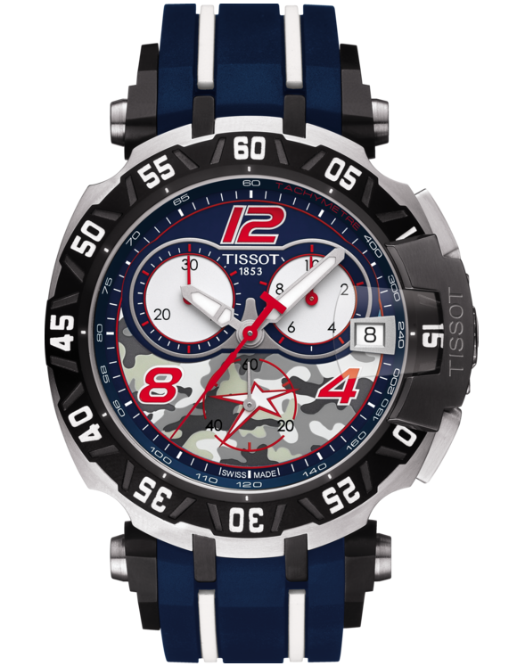 T-SPORT T-RACE QUARTZ NICKY HAYDEN QUARTZ 45MM STEEL BLACK RUBBER