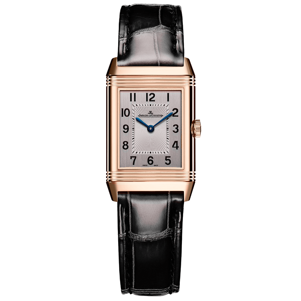 REVERSO CLASSIC SMALL DUETTO MANUAL WOUND 34,2MM ROSE GOLD SILVER ALLIGATOR
