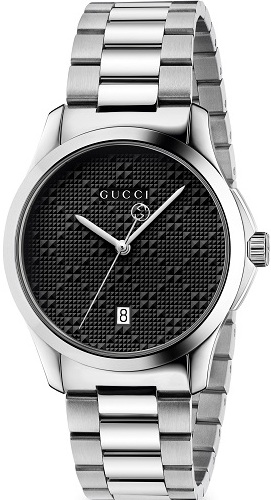 G TIMELESS QUARTZ 38MM STEEL BLACK STEEL