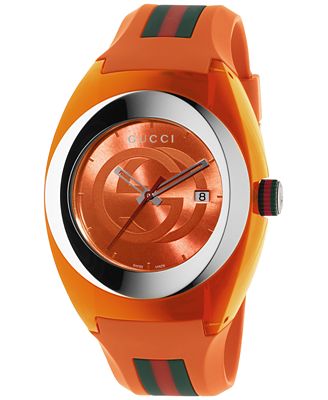 SYNC XXL QUARTZ 46MM STEEL ORANGE RUBBER