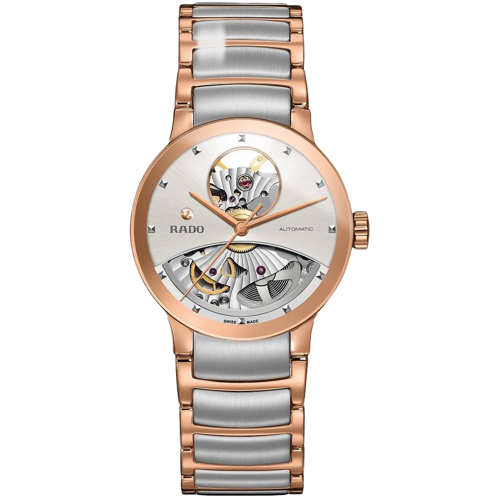 CENTRIX AUTOMATIC OPEN HEART AUTOMÁTICO 33MM ACERO & PVD PLATEADO ACERO & PVD