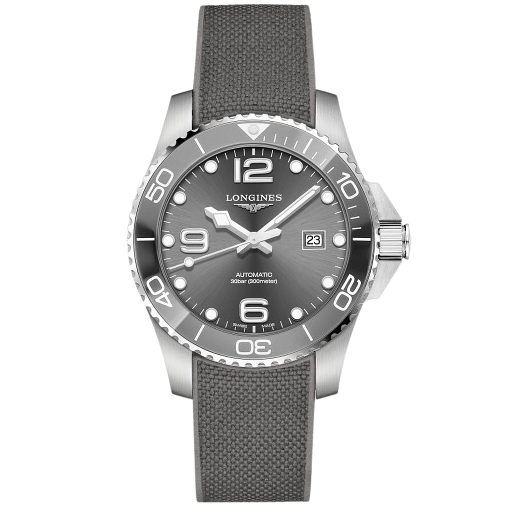 HYDROCONQUEST AUTOMÁTICO 43MM ACERO & CERÁMICA GRIS CAUCHO
